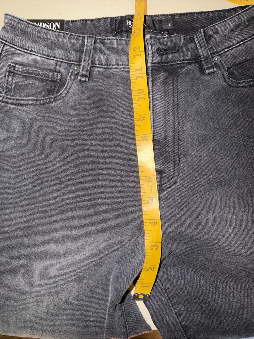 Hudson NWT Black Wash Wide Leg Jeans Size 4 - Picture 16 of 17